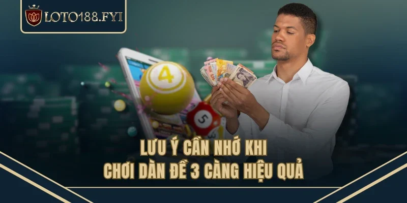 Lưu ý cần nhớ khi chơi dàn đề 3 càng hiệu quả